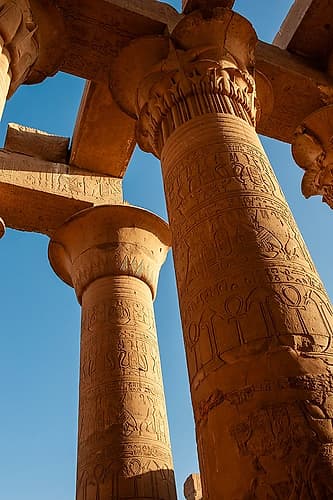 Africa, Egypt, Aswan. The temple of Kom Ombo. Nature Print